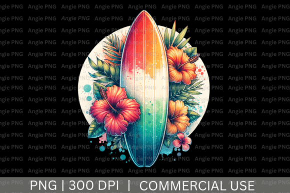 Capturing Coastal Nostalgia with Vintage Surfboard PNG Clipart