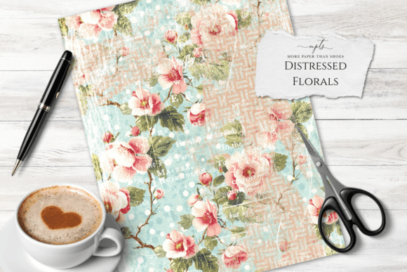 Charm Your Projects with Vintage Floral Grunge Background