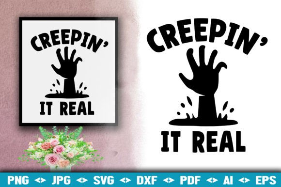 Creepin' It Real SVG - Funny Halloween Typography