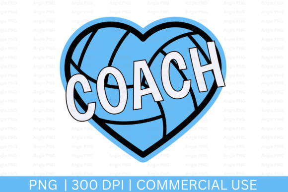 Score Big with the Volleyball Coach PNG Digital Asset