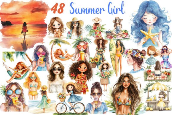 Summer Girl Sublimation Clipart: A Creative Toolkit