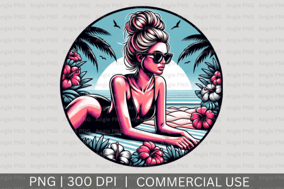 Summer Messy Bun Mom Life PNG Clipart: Your Go-To Graphic