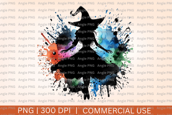 Unleash Spooky Creativity with a Watercolor Witch Silhouette